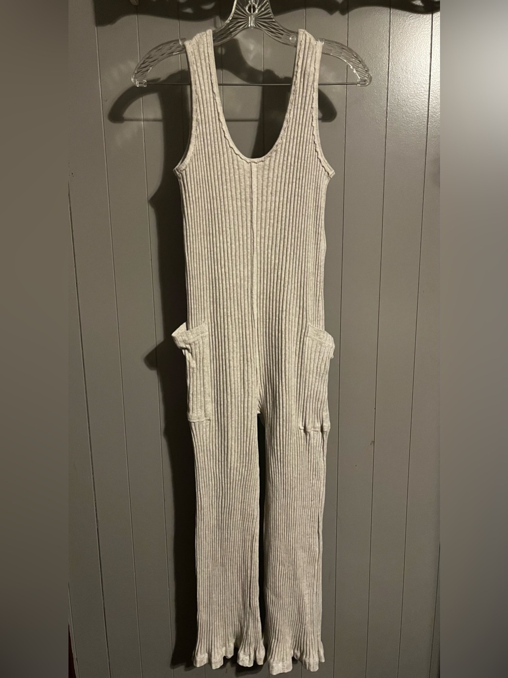 Project Social T Santa Clara Ribbed Jumpsuit in Ash